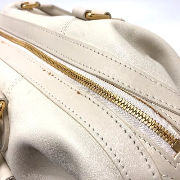 LOUIS VUITTON Sac Louis Special Order Duffle Bag Leather White/GoldHardware - Picture 13 of 14